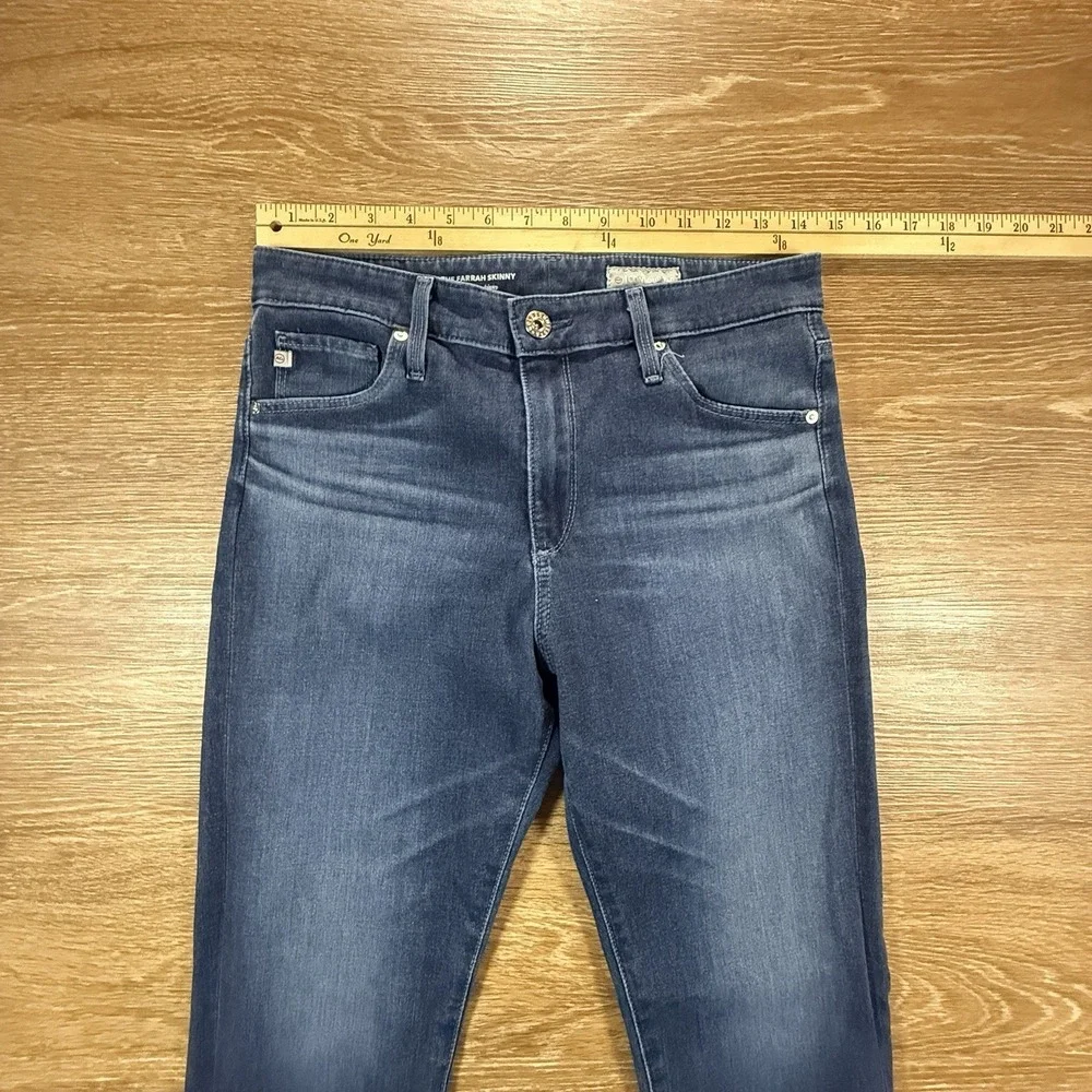 AG Adriano Goldschmied Farrah Skinny Women's Jeans 28R Blue High Rise Designer